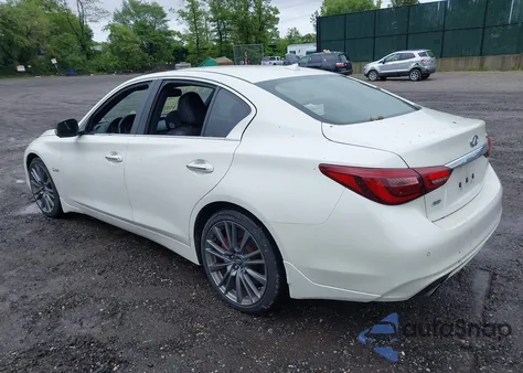 2018 Infiniti Q50 3.0T Red Sport 400 from USA, damaged, VIN JN1FV7AR5JM700384